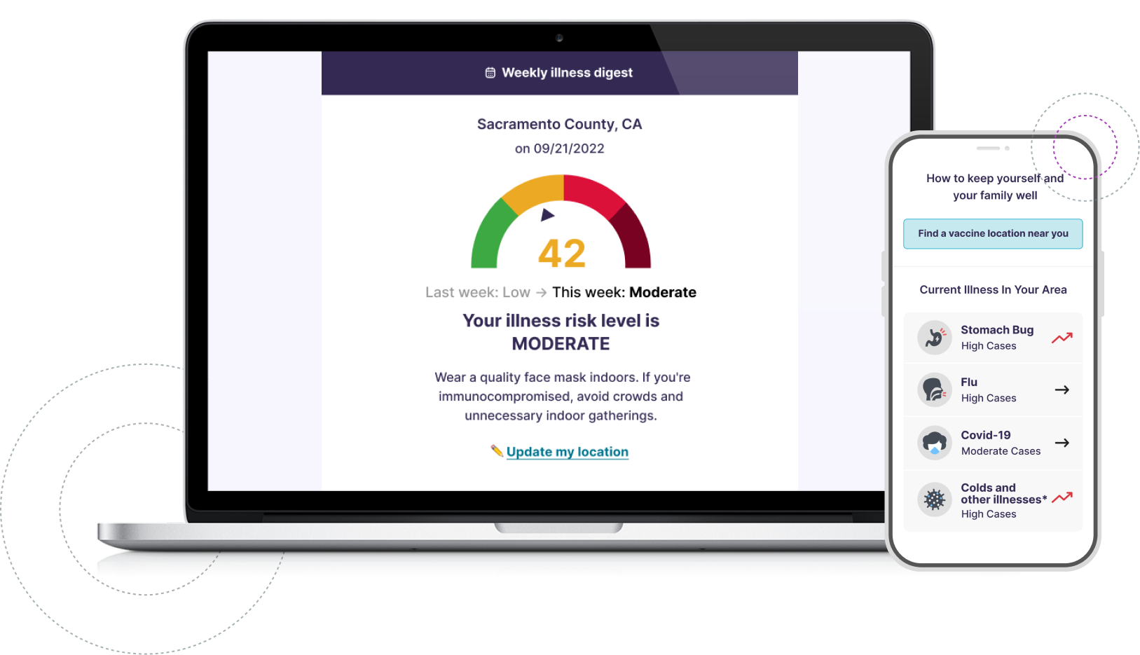 Doctors and healthcare workers looking at illness data